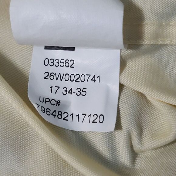 Arrow Fairfield Mens Button Up Shirt Yellow Size 34/35 Cotton Blend Neck 17 - Picture 7 of 12